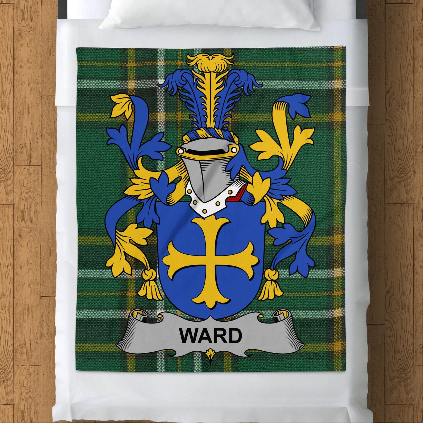 Ward Surname Irish Tartan Throw Blanket - Living Stone Gifts