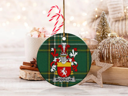 McQuillan Family Crest Plaid Ornament product