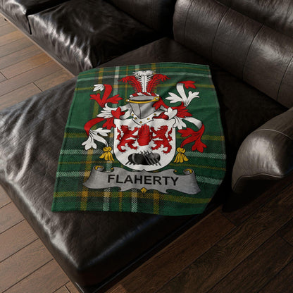 Custom Irish Coat Of Arms Tartan Blanket