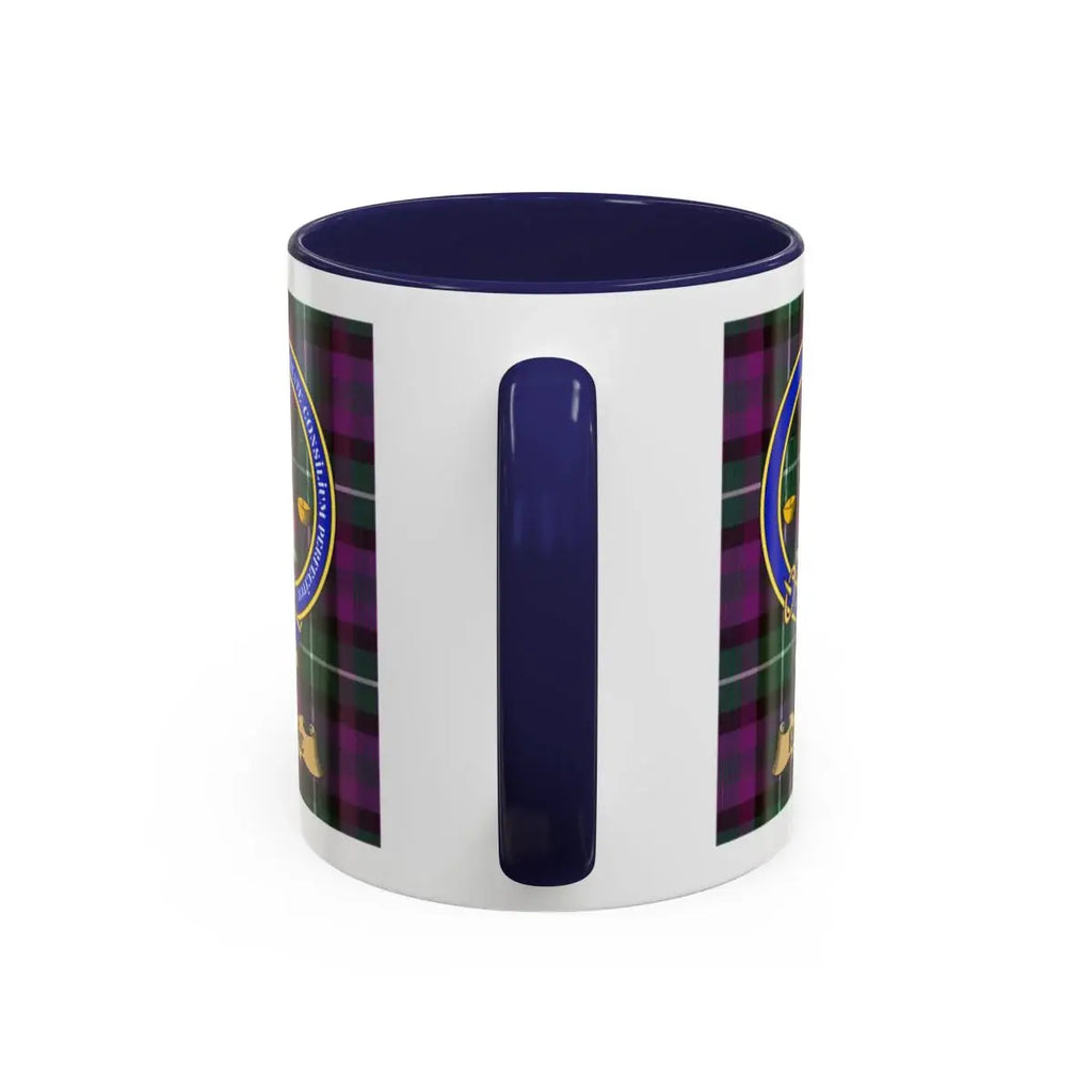 Tartan Patterned Mug with Shield Design