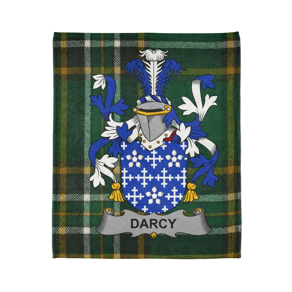 Personalized Darcy Tartan Crest Blanket Cozy Home Decor product