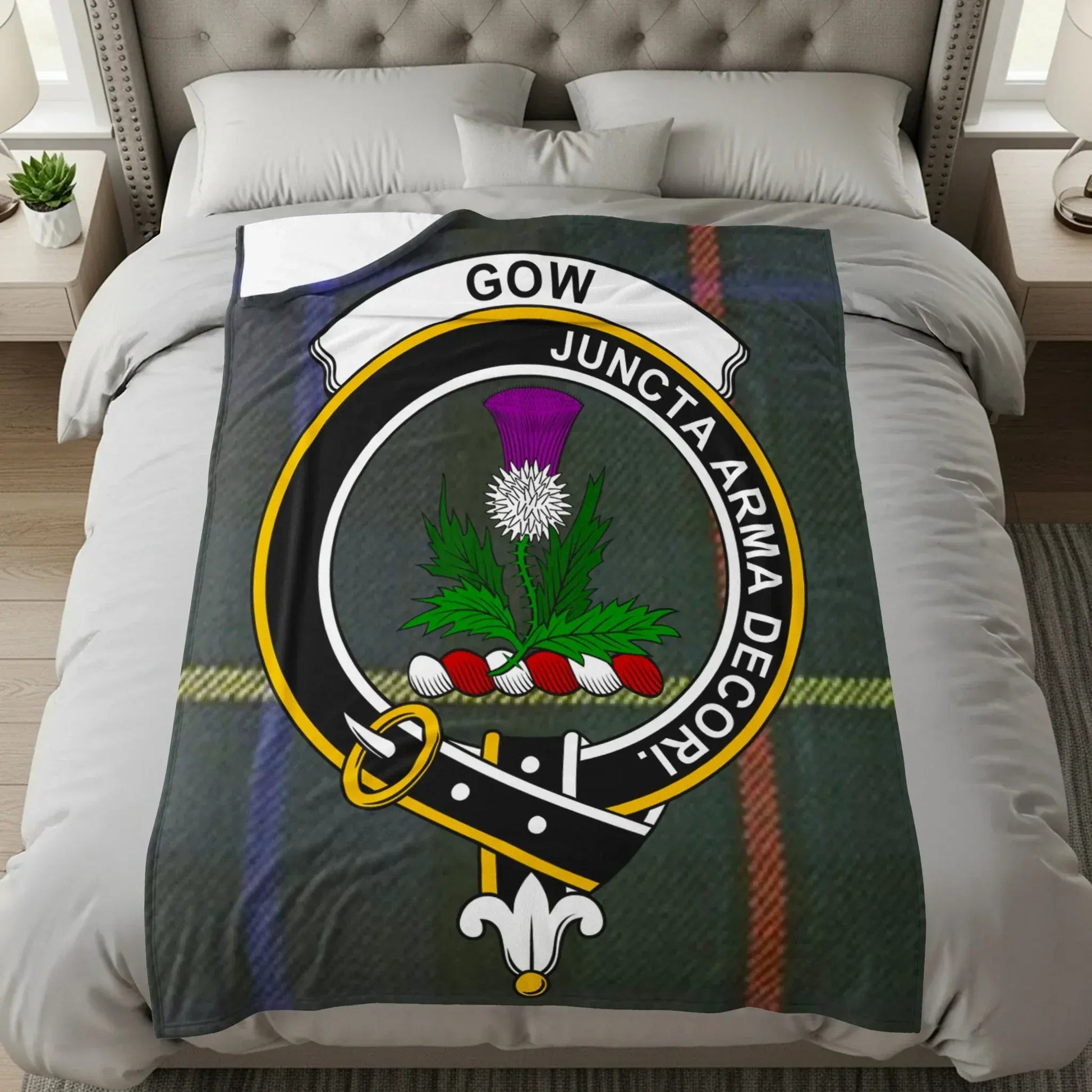 Clan Gow Juncta Arma Decori Tartan Blanket product