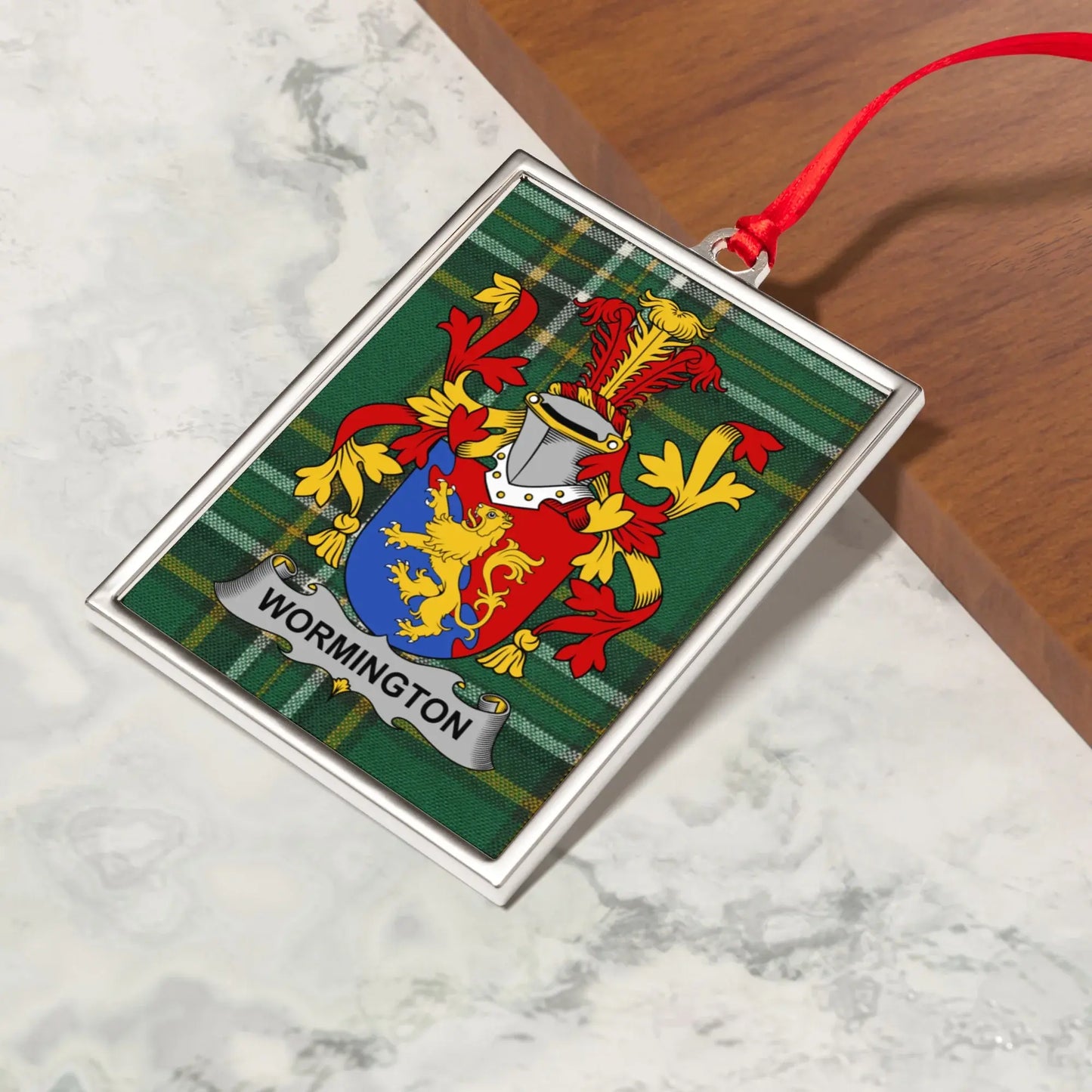 Personalized Wormington Coat of Arms Ornament product