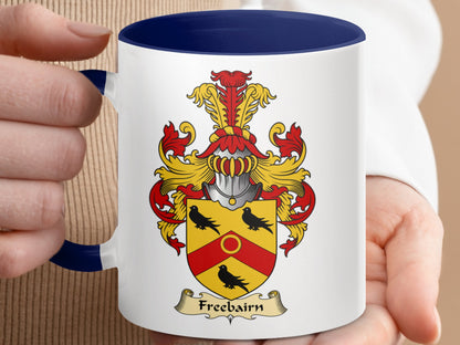 Clan Freebairn Scottish coat of arms accent coffee Mug - Living Stone Gifts