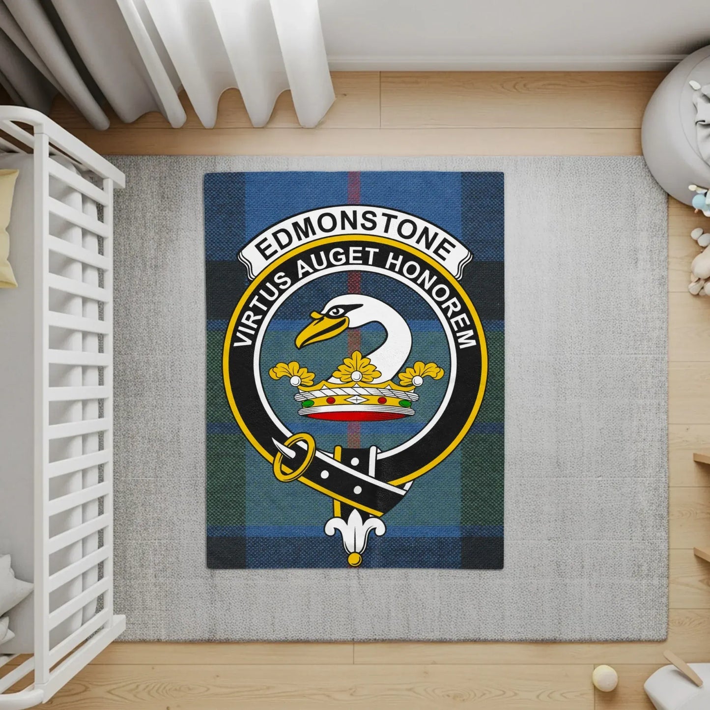 Edmonstone Virtus Auget Honorem Crest Rug product
