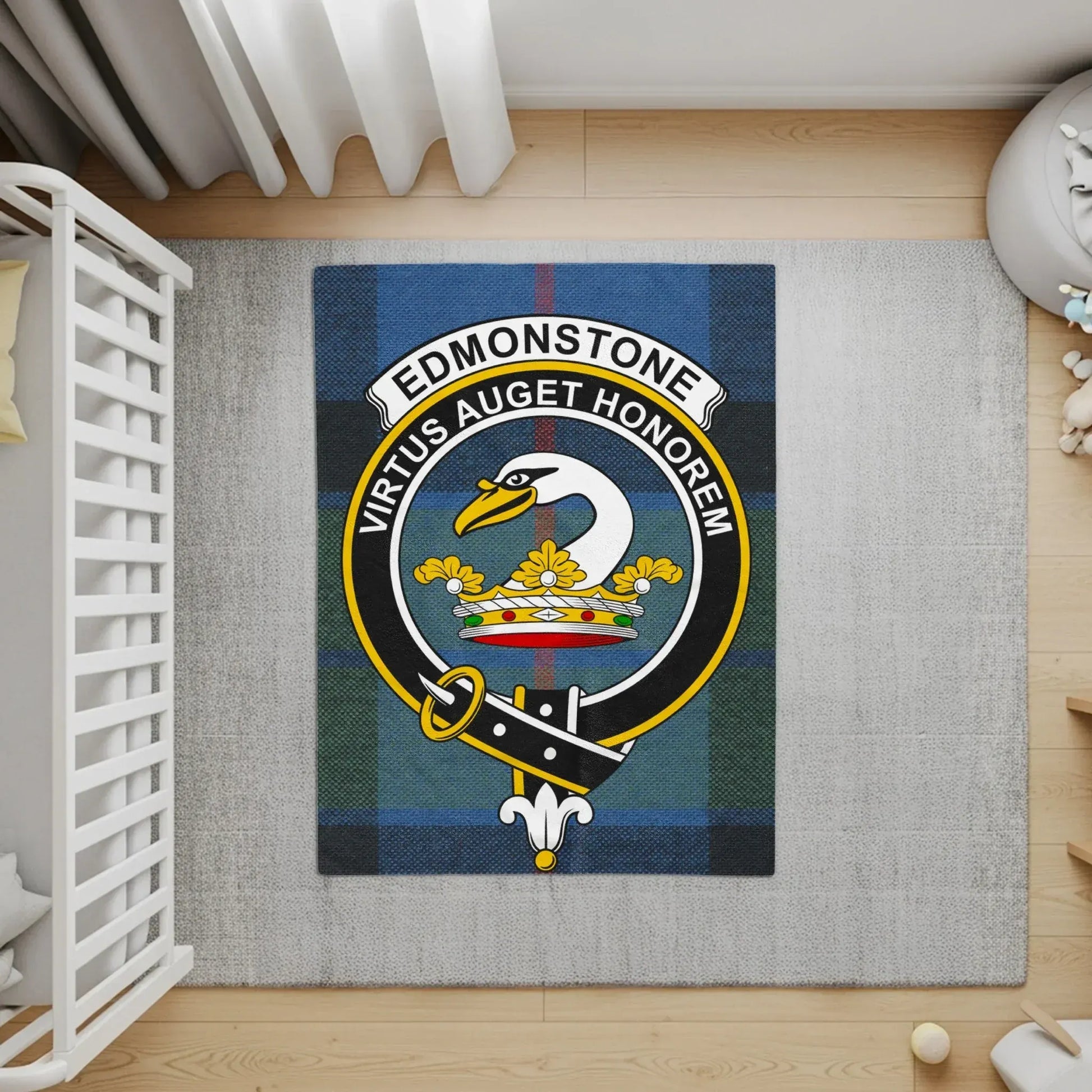 Edmonstone Virtus Auget Honorem Crest Rug product