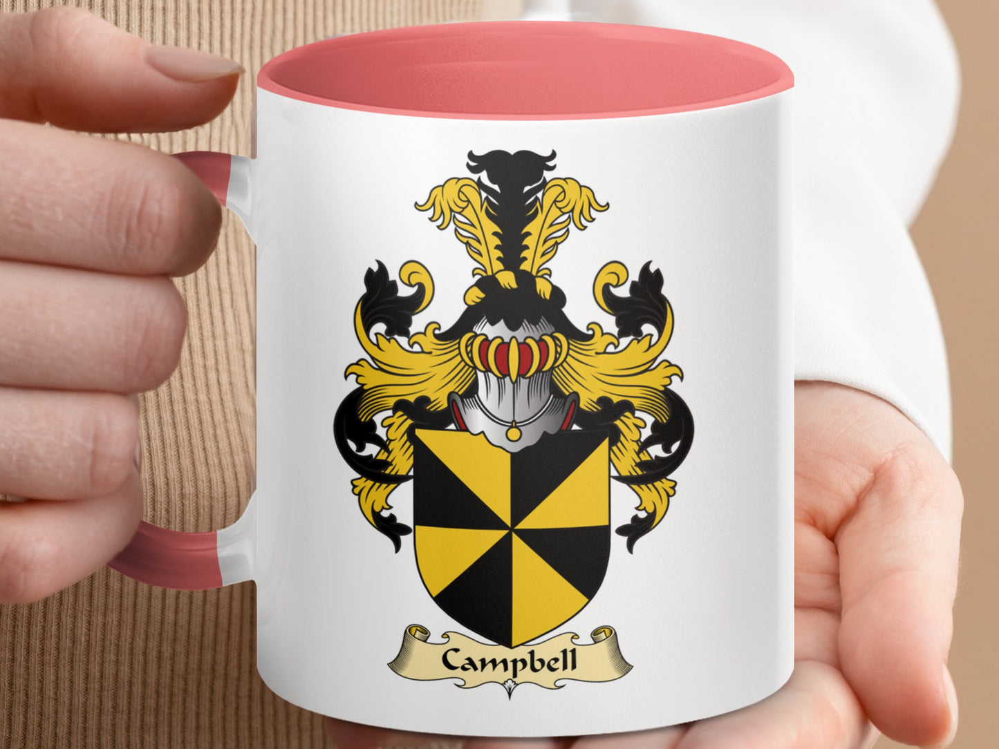 Clan Campbell Scottish Coat of Arms Emblem Mug - Living Stone Gifts