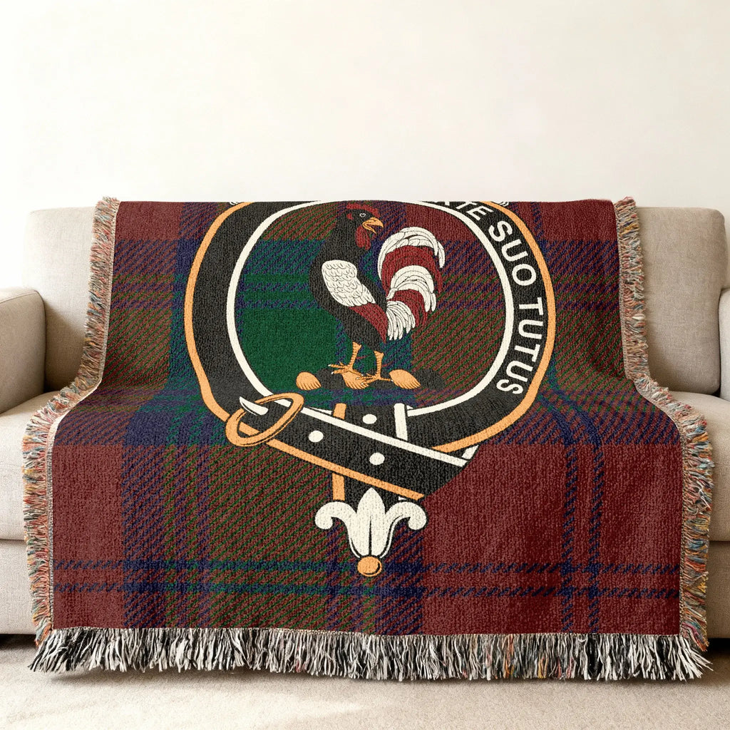 Colorful Rooster Plaid Pattern Decorative Blanket