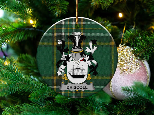 Driscoll Family Crest Tartan Ornament product type