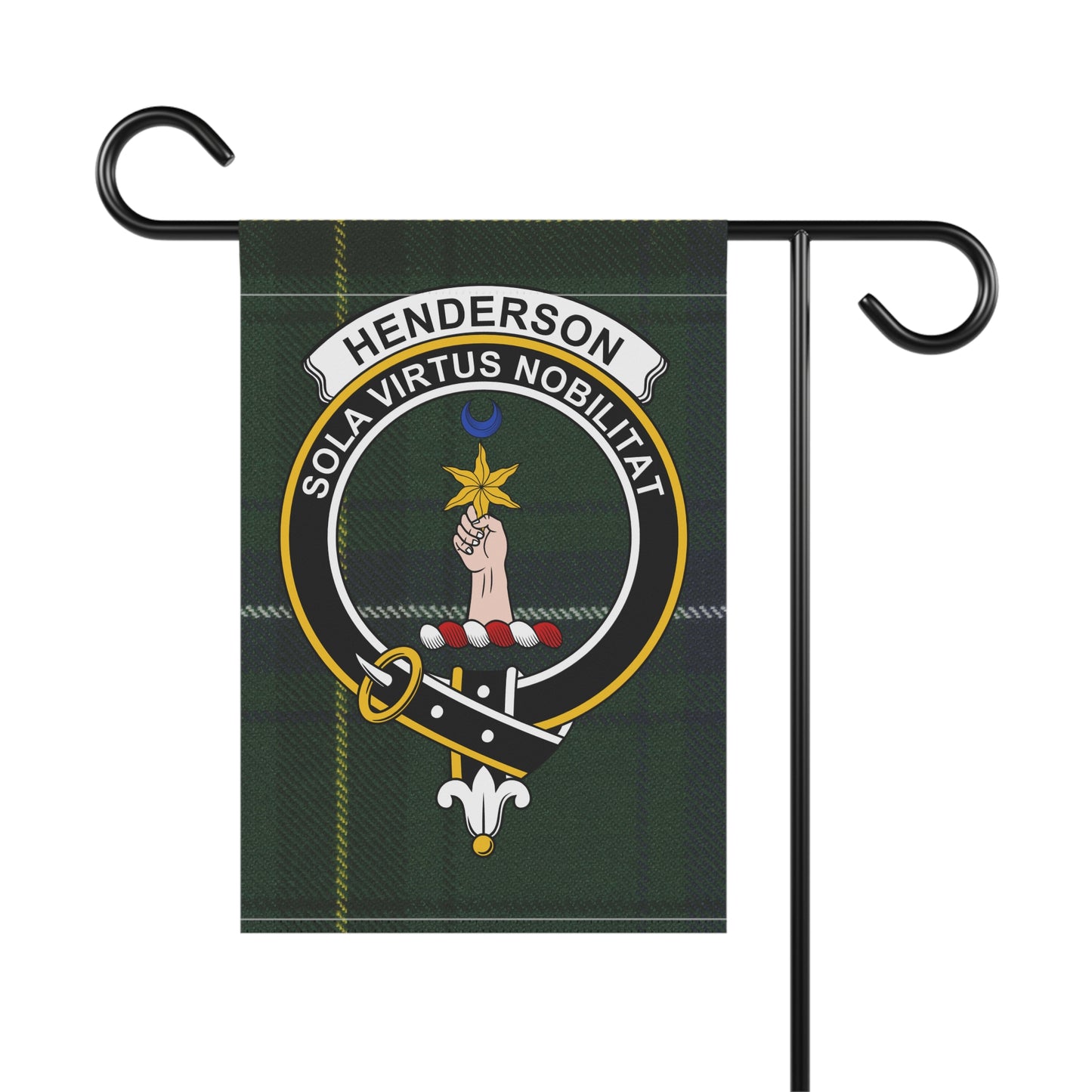 Henderson Clan Scottish Tartan Crest Garden Flag