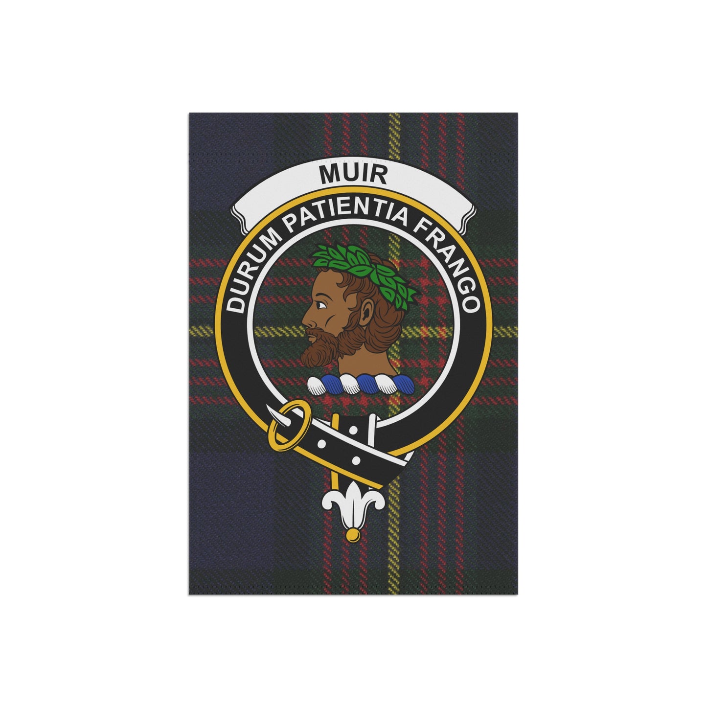 Muir Clan Scottish Tartan Crest Garden Flag