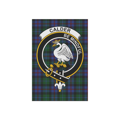 Calder Clan Scottish Tartan Crest Garden Flag