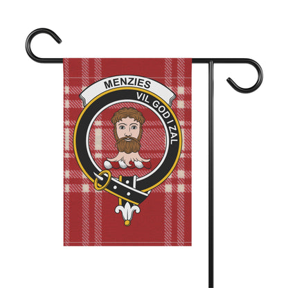 Menzies Clan Scottish Tartan Crest Garden Flag