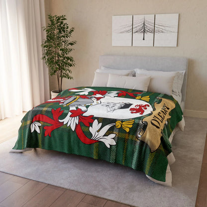 O'Leary Surname Irish Coat Of Arms Tartan Blanket