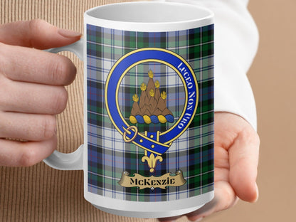 McKenzie Clan Crest Design Scottish Tartan Plaid Mug - Living Stone Gifts