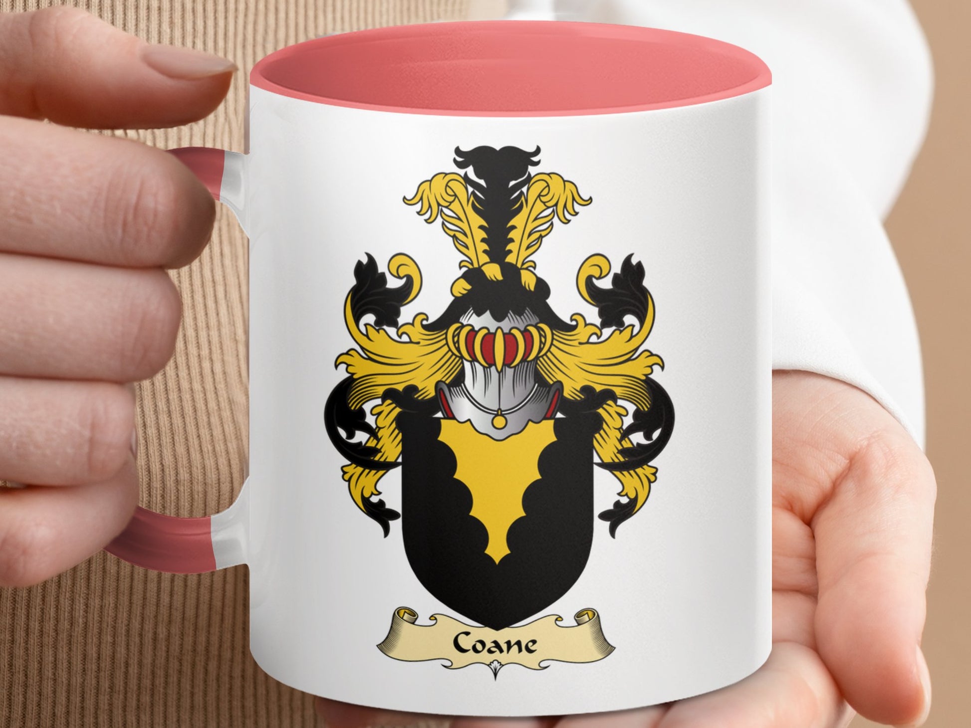 Coane Scottish Clan Coat of Arms Accent Coffee Mug - Living Stone Gifts