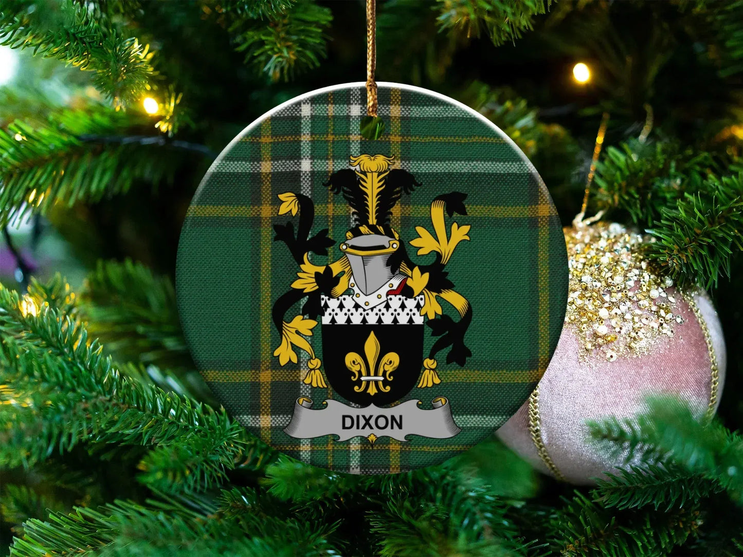 Personalized Green Crest Dixon Ornament product type