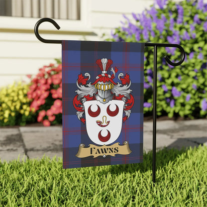 Fawns Coat Of Arms Scottish Tartan Garden Flag