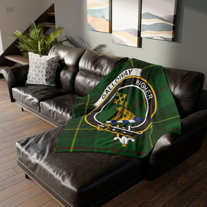 Galloway Clan Tartan Blanket – Scottish Crest Throw