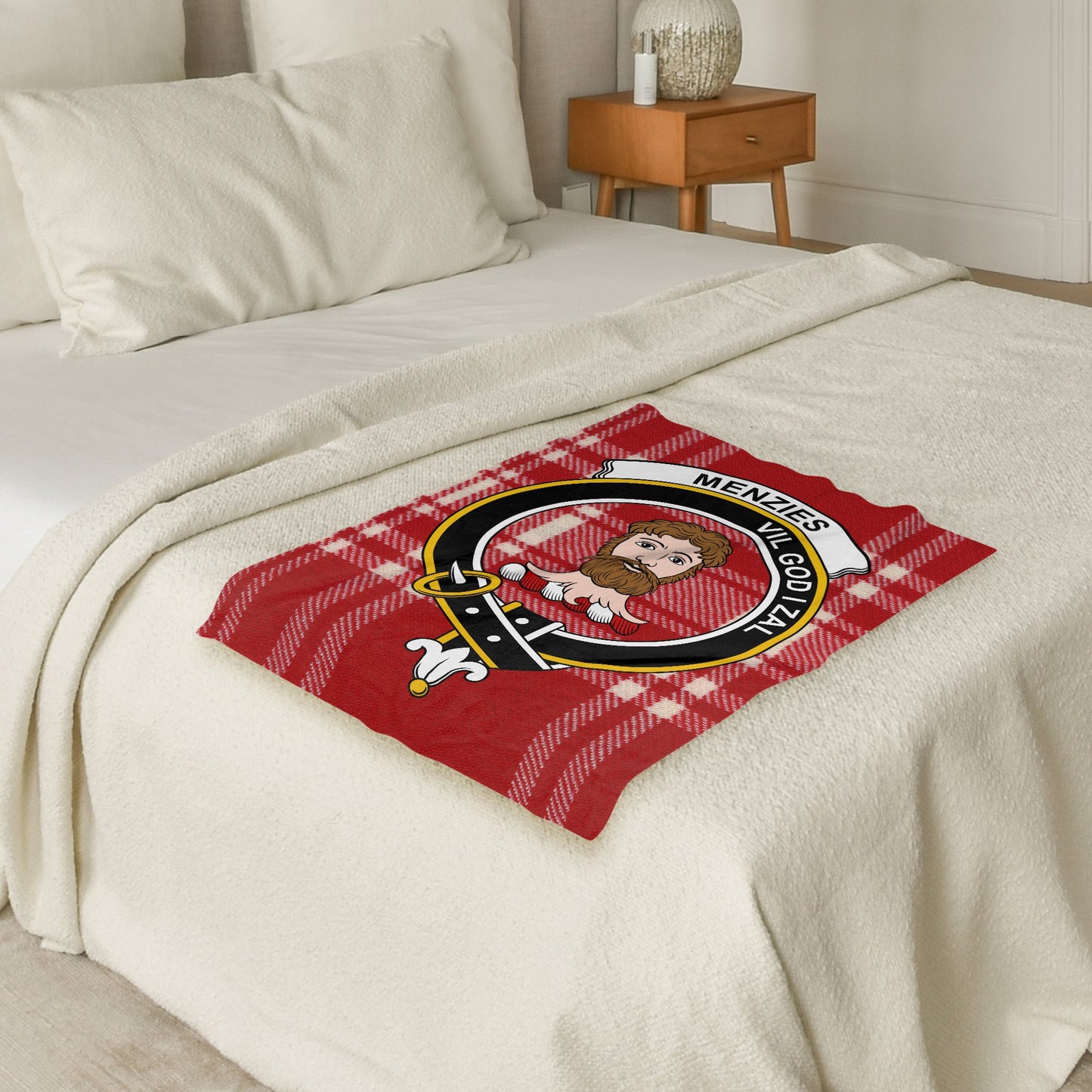 Scottish Clan Menzies Tartan Throw Blanket - Living Stone Gifts