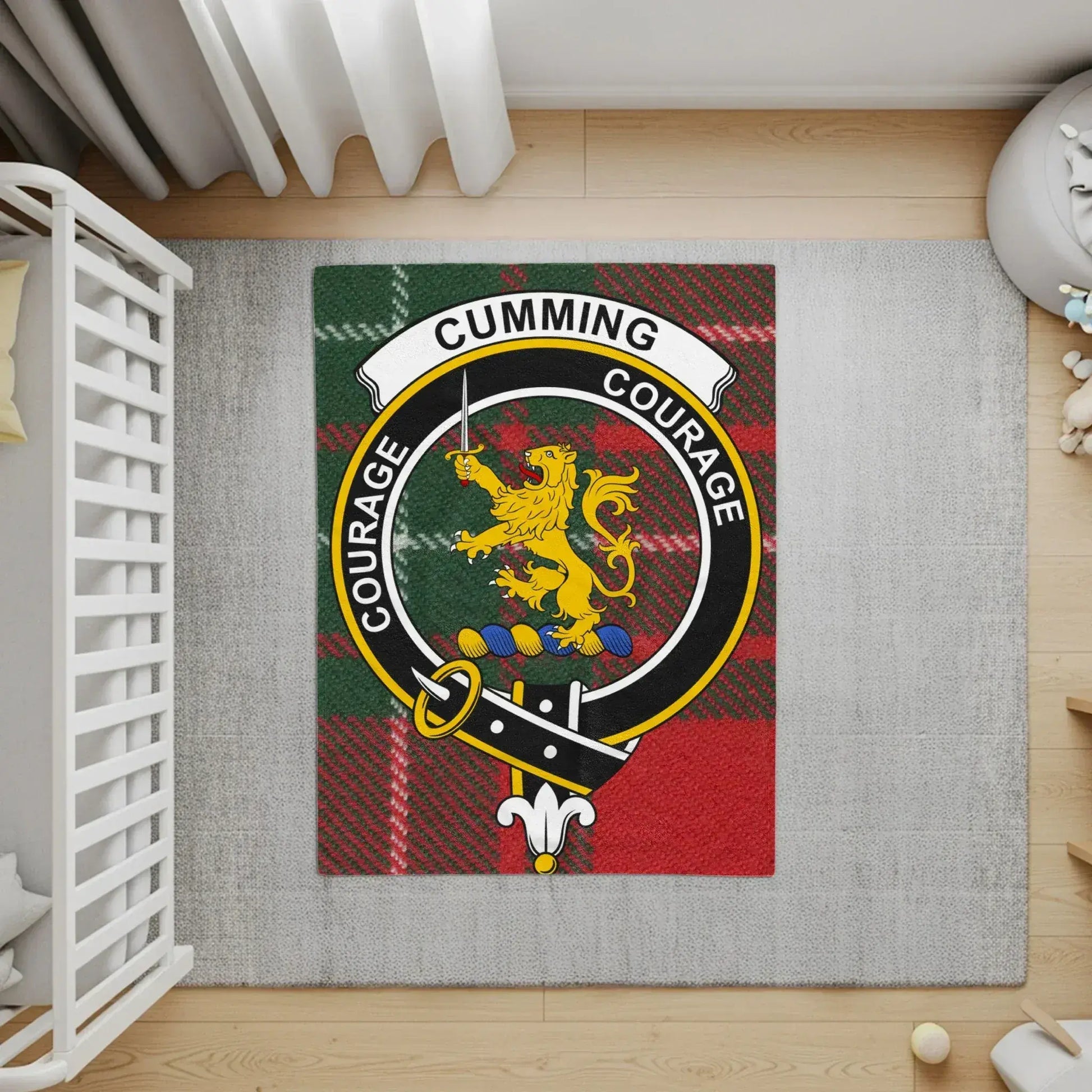 Cumming Courage Crest Printed Multi-color Rug product type