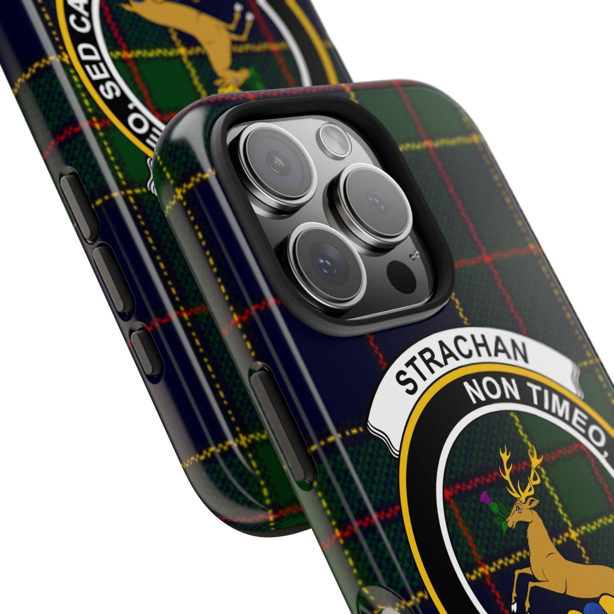 Strachan Tartan Clan Non Timeo Sed Caveo Cell Phone Case - Celtic Ancestry Gifts