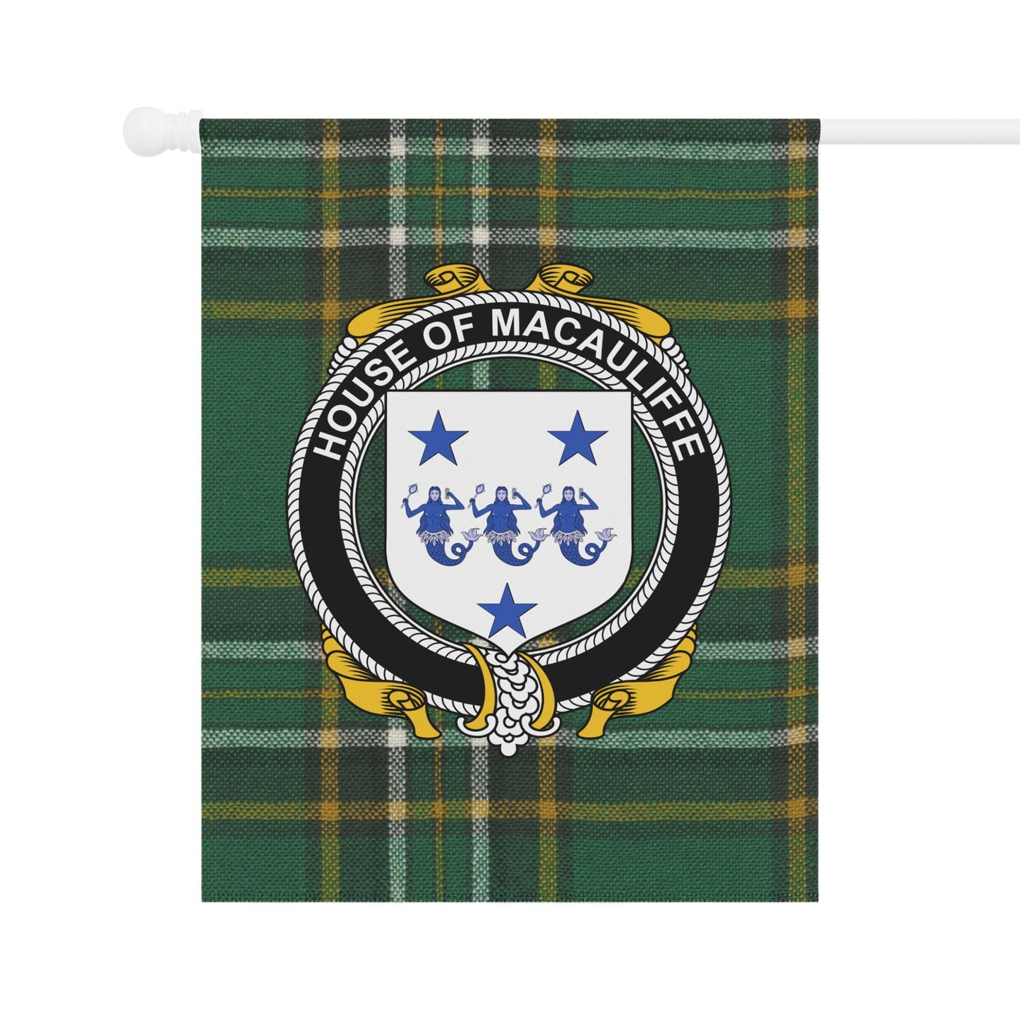 House of MacAuliffe Scottish Tartan Plaid Flag Banner
