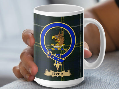 Scottish Clan Dyce Crest Tartans Design Artistic Mug - Living Stone Gifts