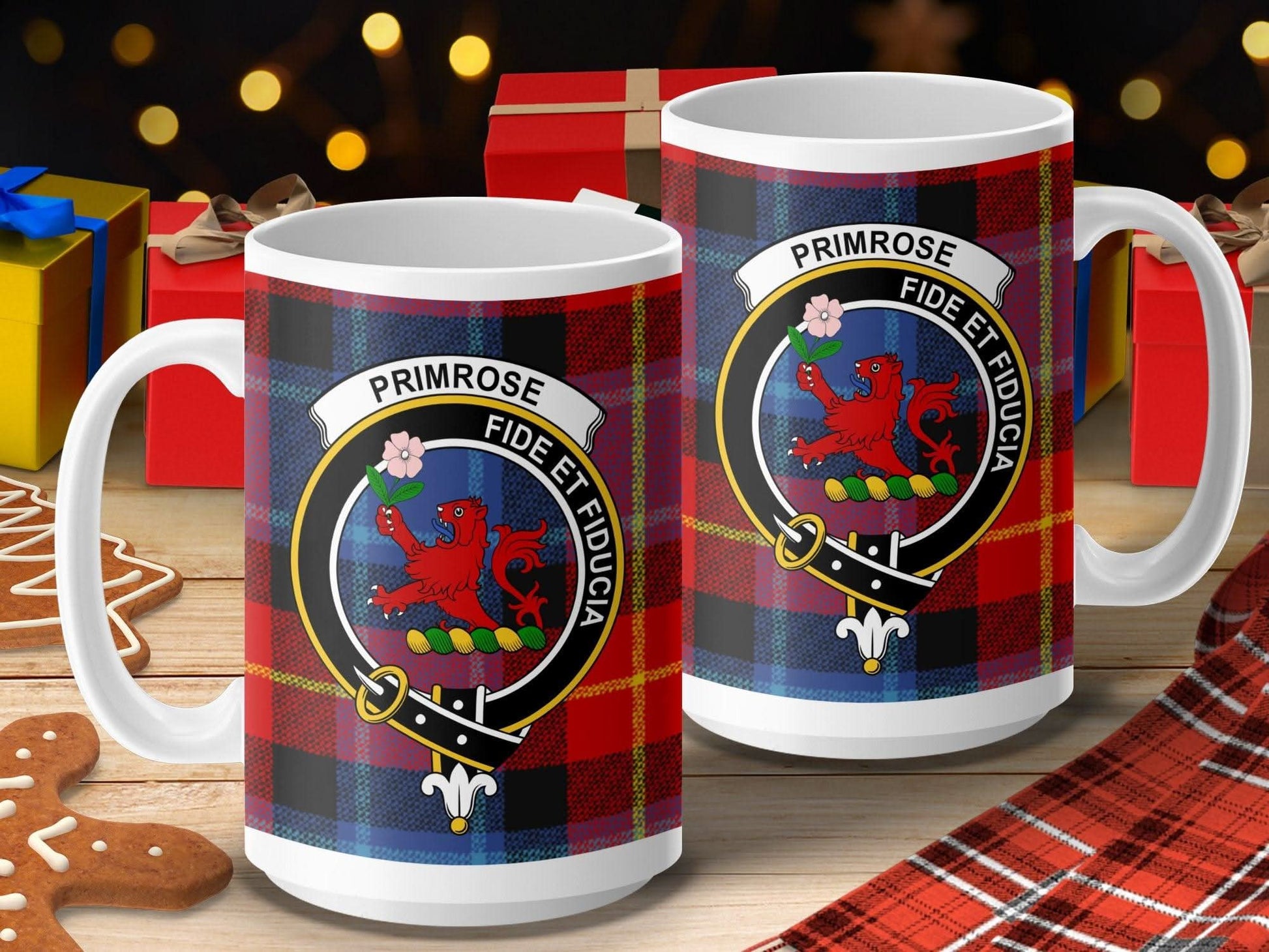 Primrose Fide Et Fiducia Plaid Mug product type