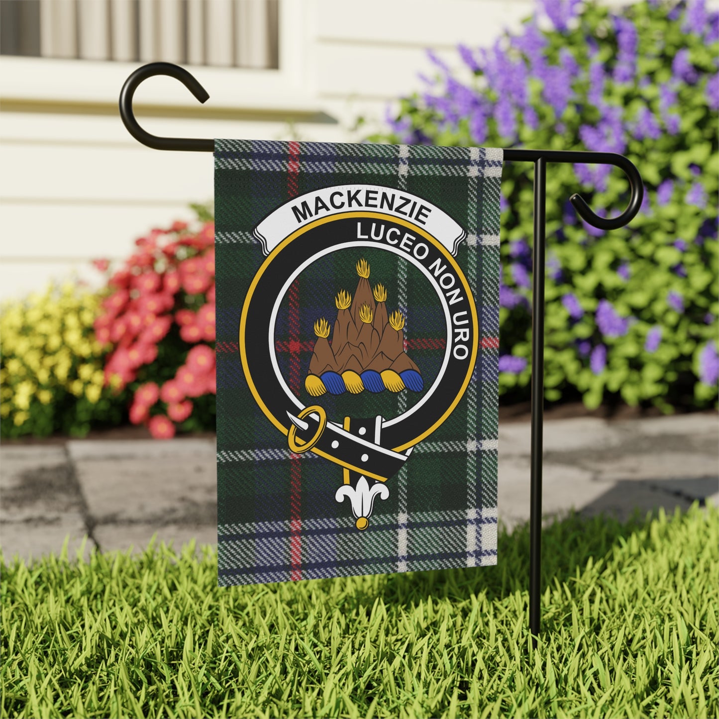 Mackenzie Clan Scottish Tartan Crest Garden Flag