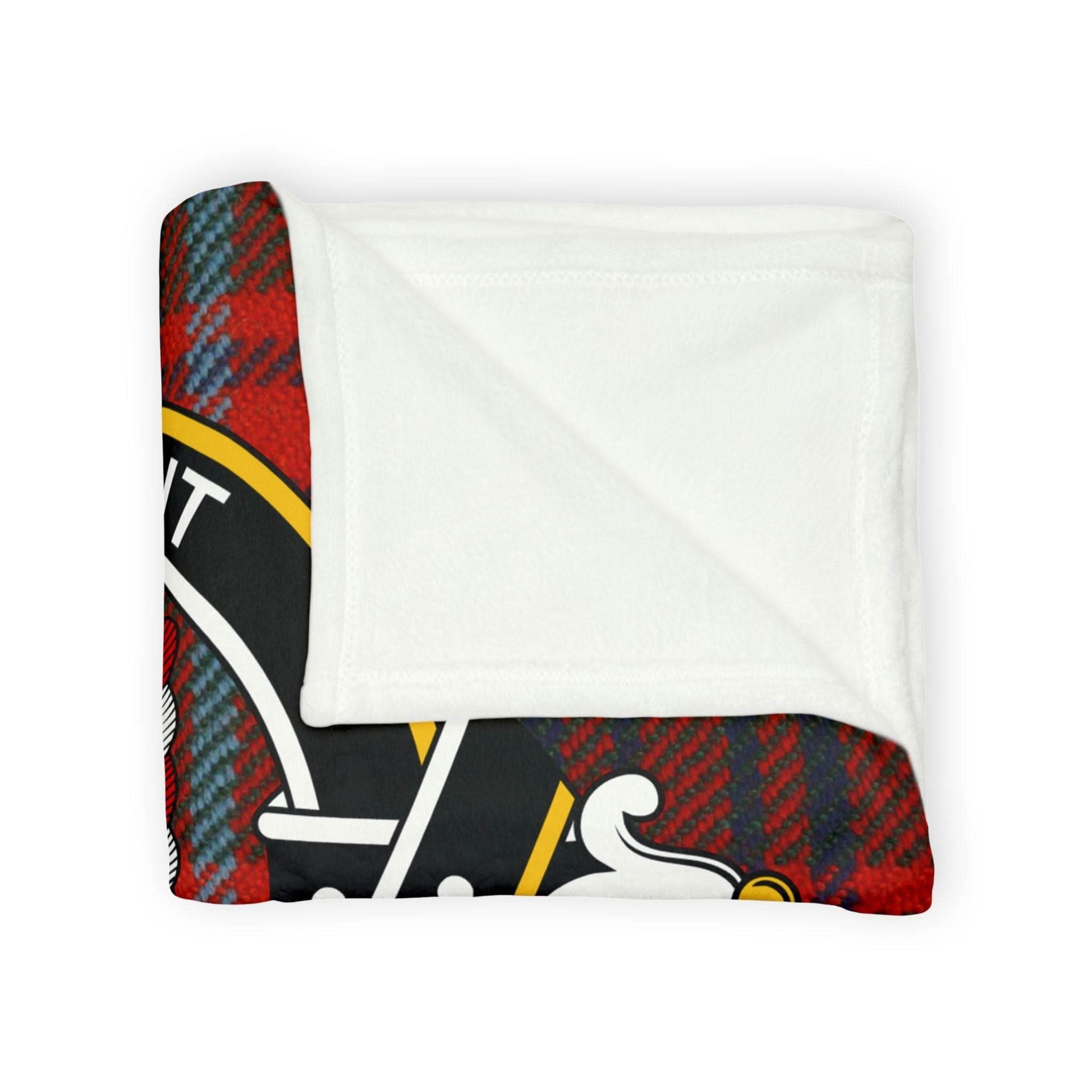 Heron Clan Tartan Blanket – Scottish Crest Throw, Soft & Cozy - Celtic Ancestry Gifts