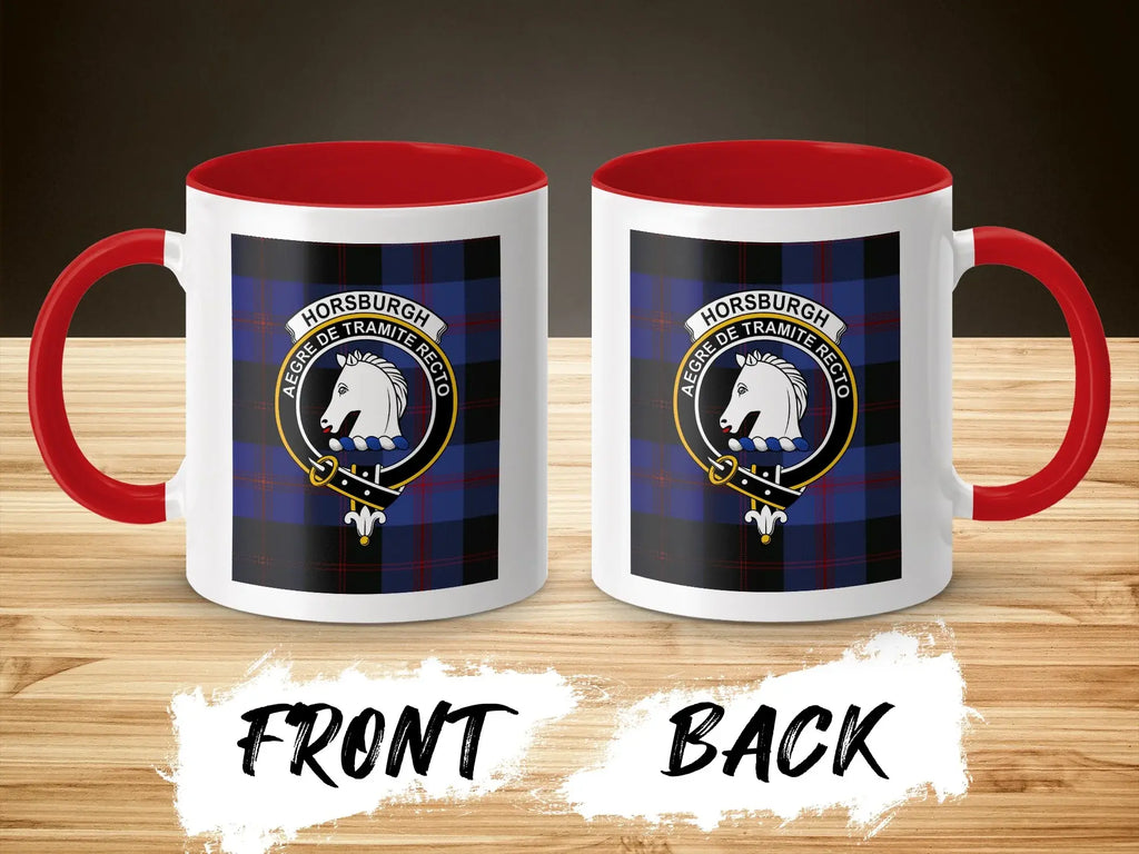 Horsburgh Coat of Arms Plaid Ceramic Coffee Mug