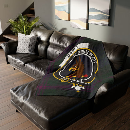 Baird Clan Crest Tartan Scottish Throw Blanket