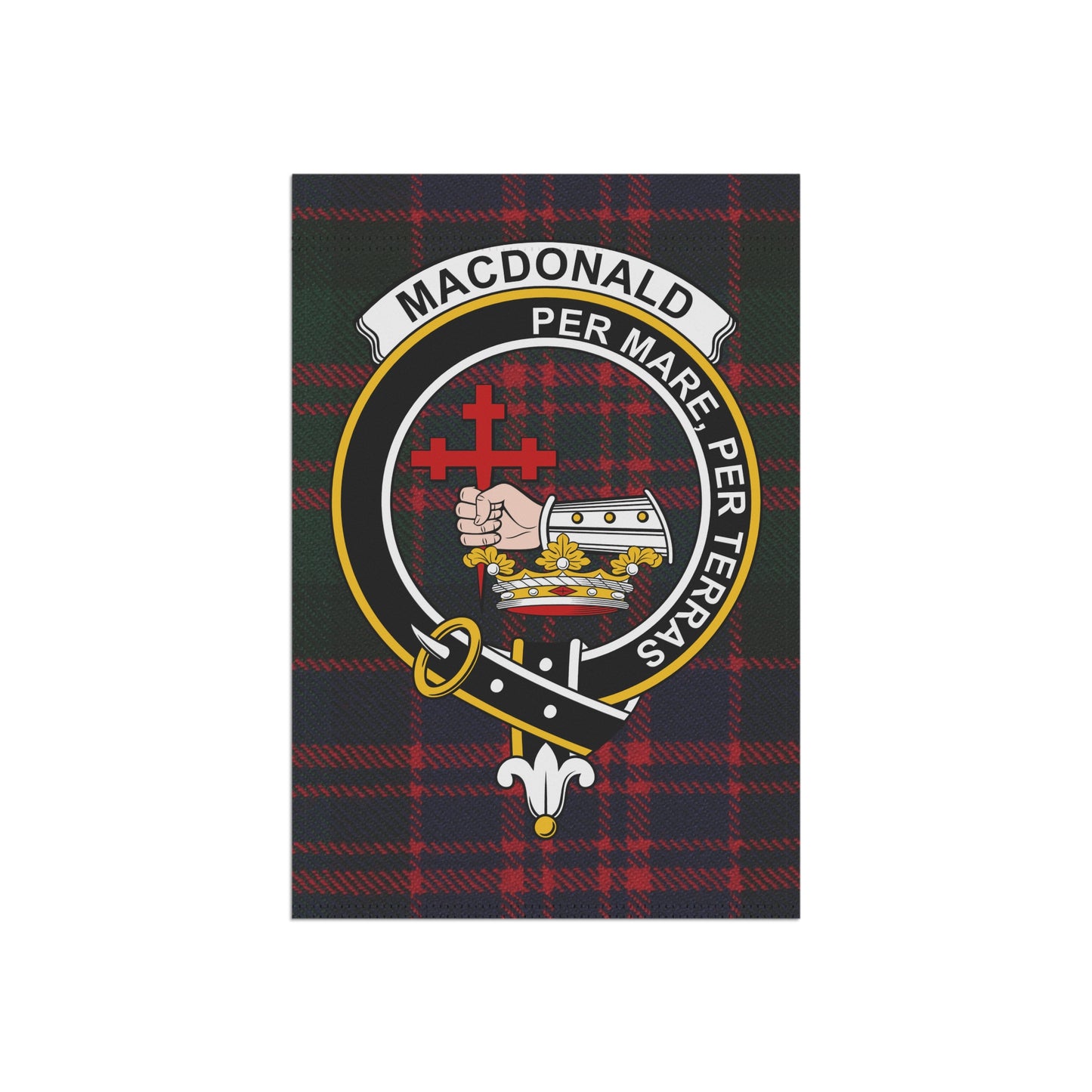 MacDonald Clan Scottish Tartan Crest Garden Flag