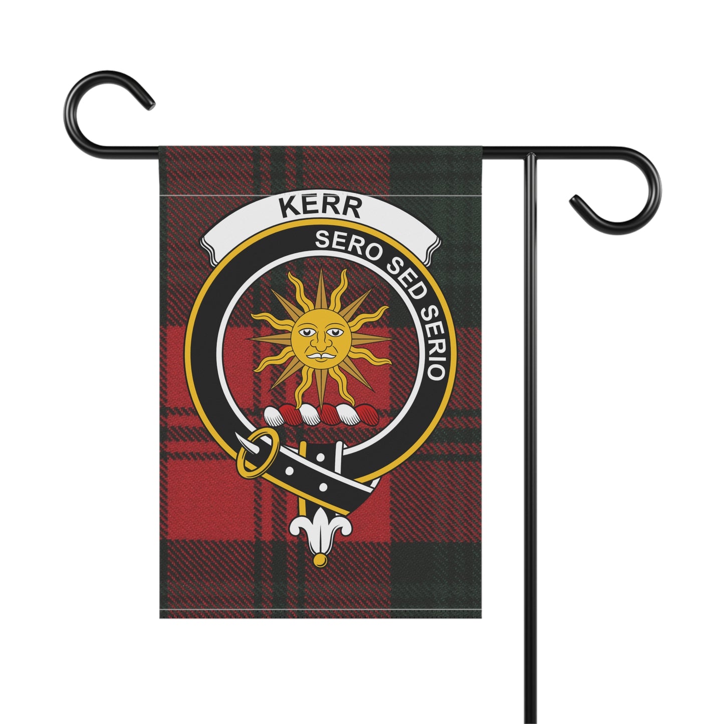 Kerr Clan Scottish Tartan Crest Garden Flag