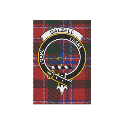 Dalzell Clan Scottish Tartan Crest Garden Flag