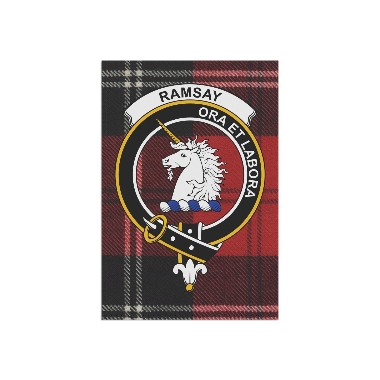 Ramsay Clan Scottish Tartan Crest Garden Flag