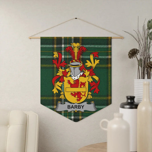 Vintage Family Crest Tartan Wall Banner product