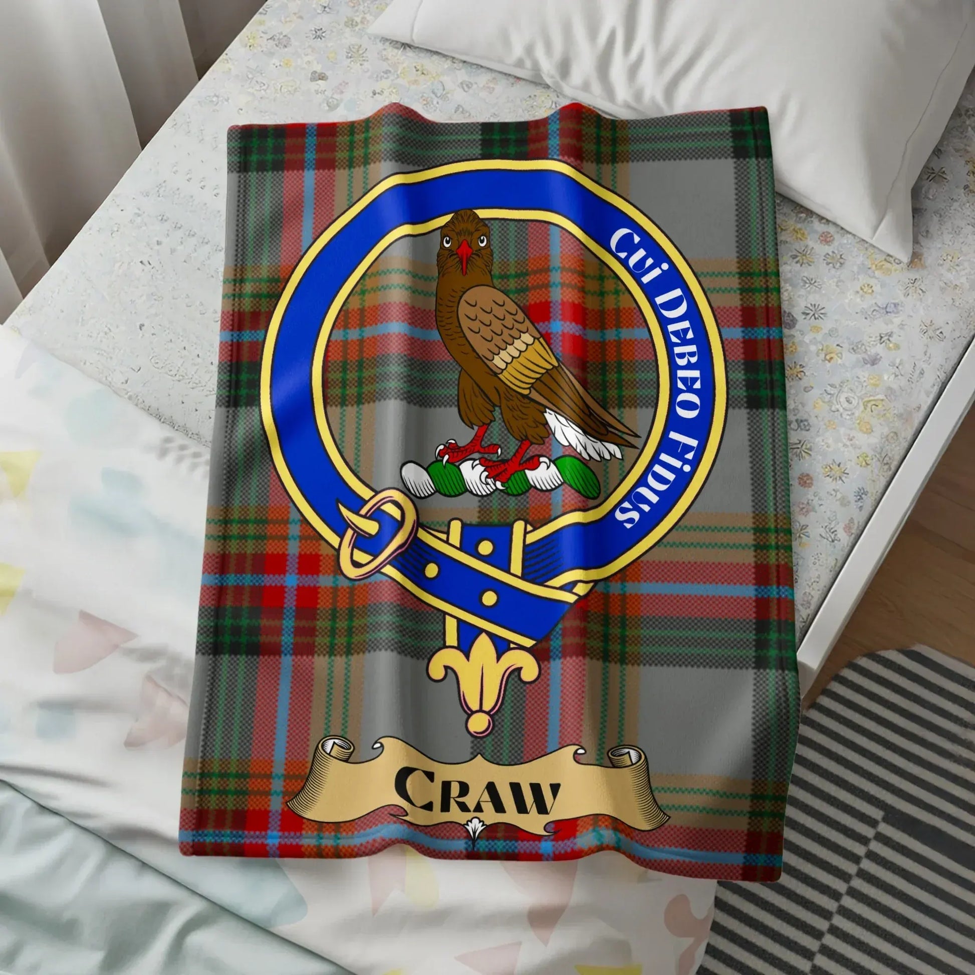Clan Crawford Tartan Plaid Blanket product type