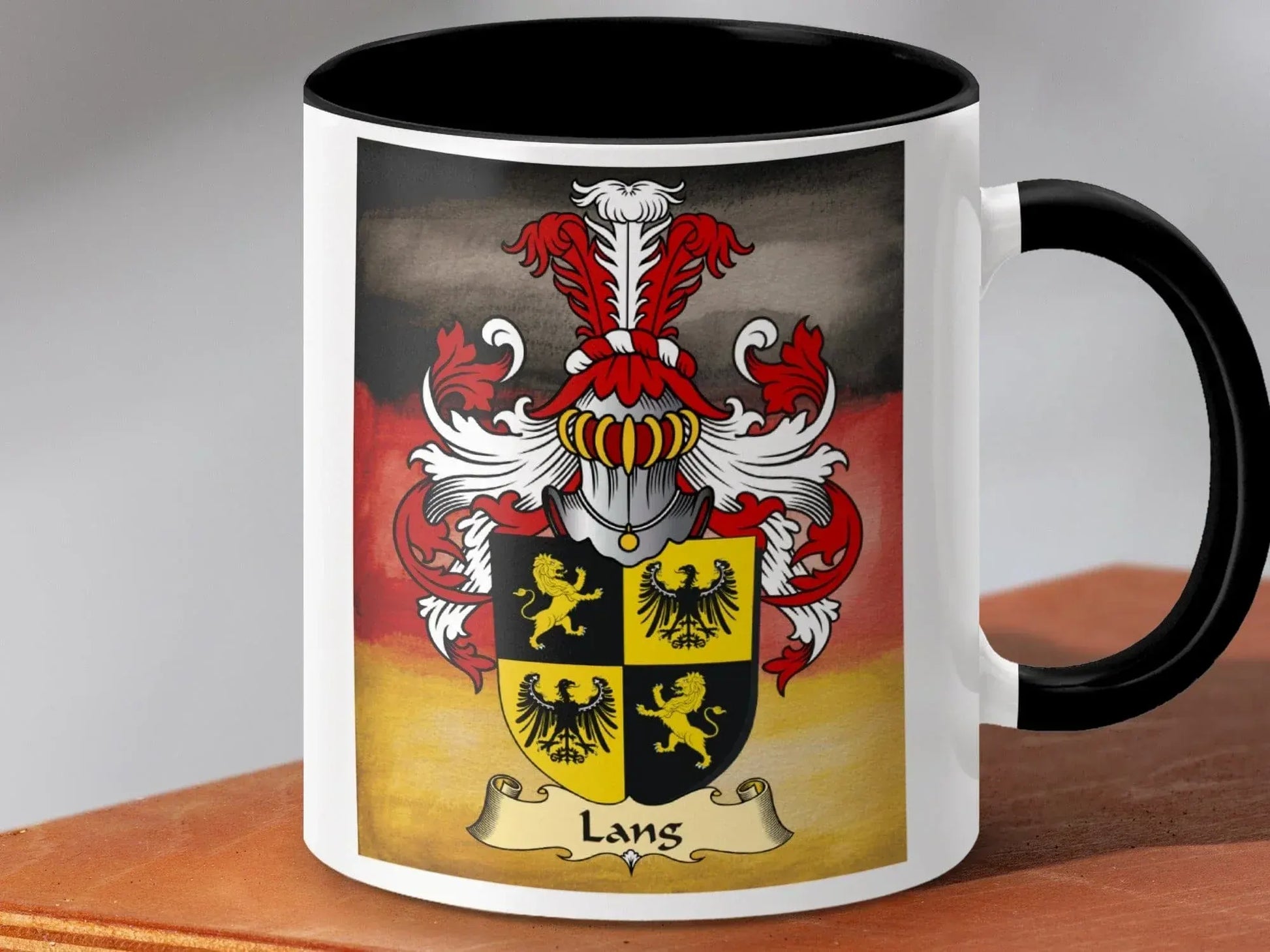 Heraldic Themed Lang Family Crest Mug product