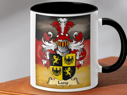 Heraldic Themed Lang Family Crest Mug product