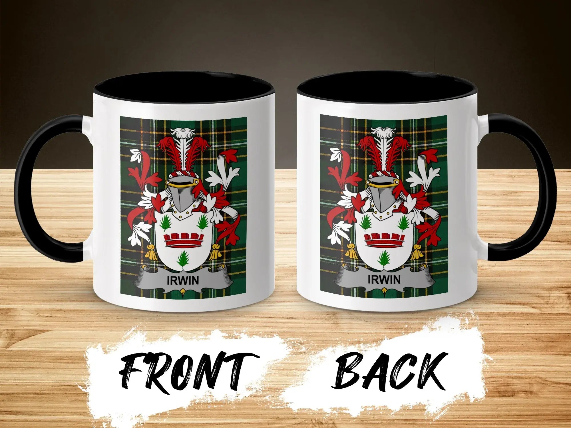 Irwin Irish National Tartan ceramic accent mug
