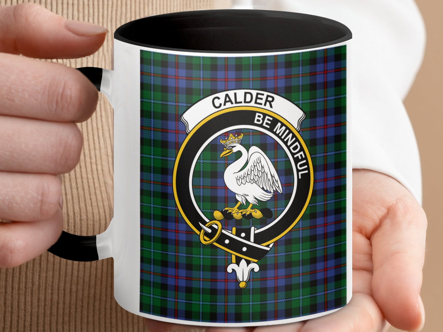 Calder Be Mindful Scottish Clan Crest Mug - Living Stone Gifts