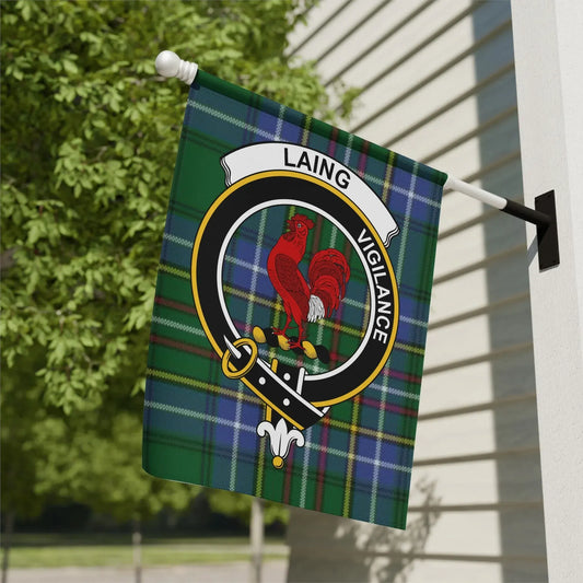 Scottish Clan Laing Crest Plaid Garden Flag product