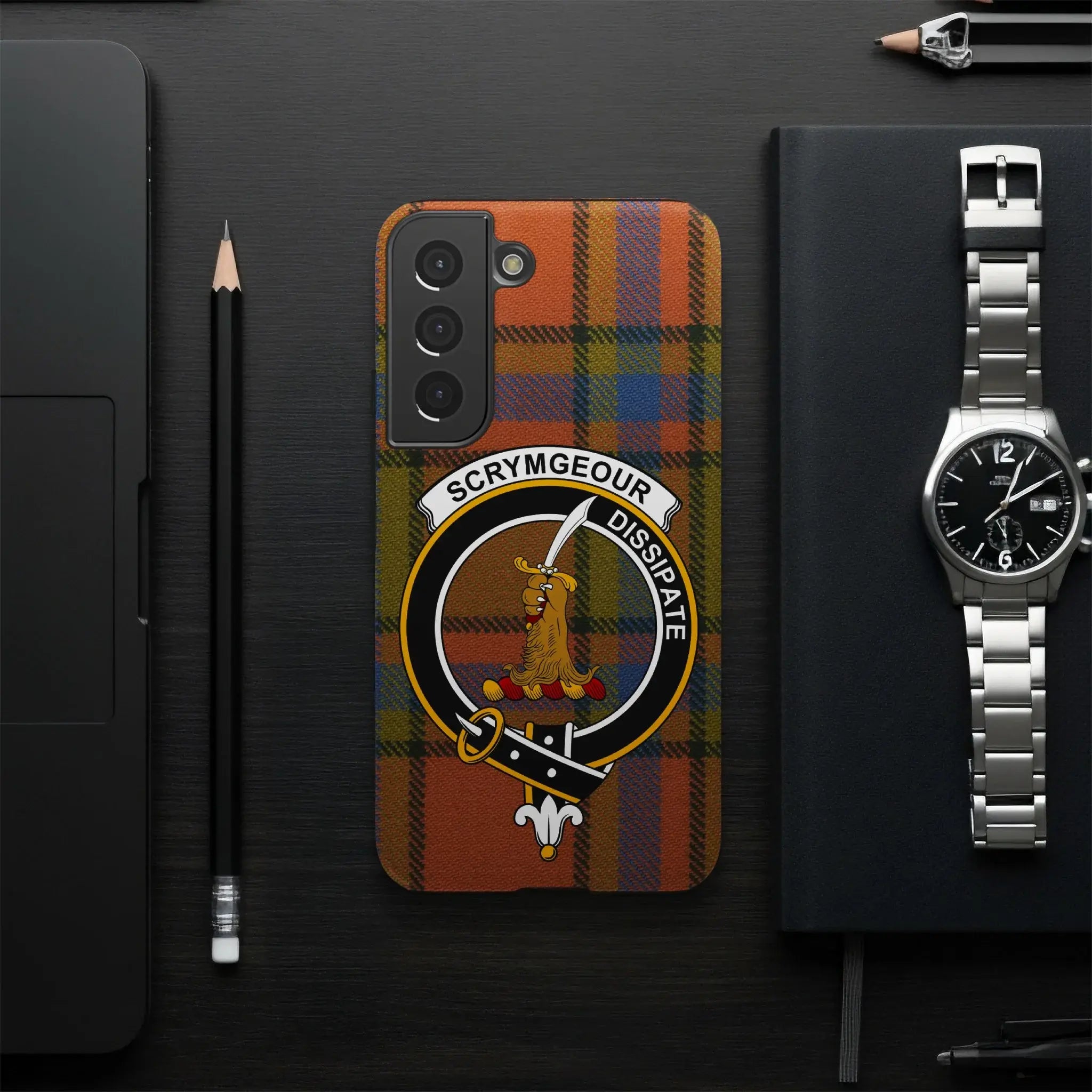 Scrygmeour Dissipate Crest Tartan Phone Case Cover