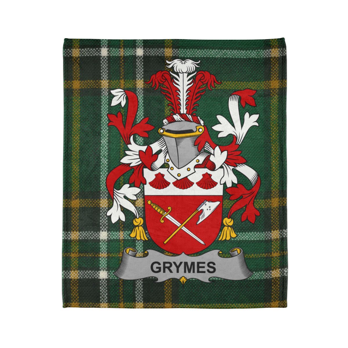 Grymes Family Crest Tartan Blanket product