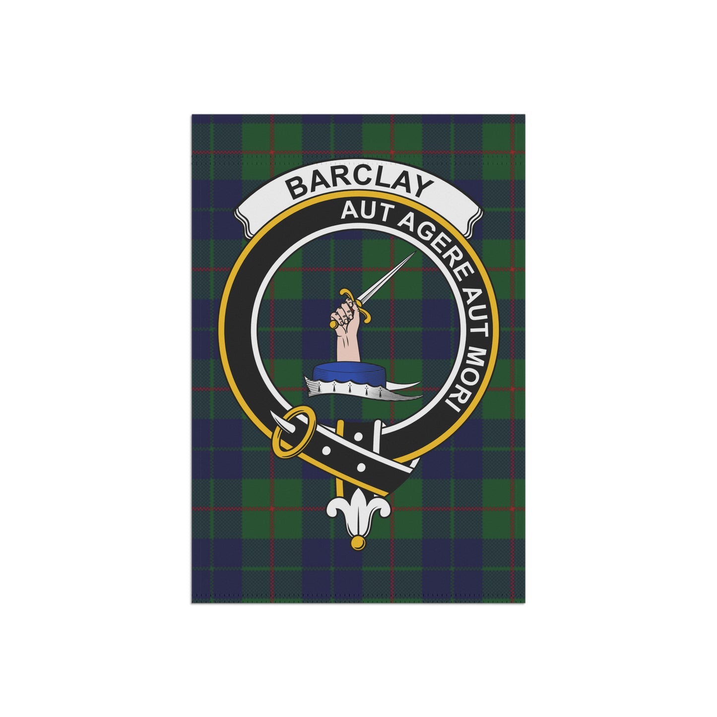 Barclay Clan Scottish Tartan Crest Garden Flag