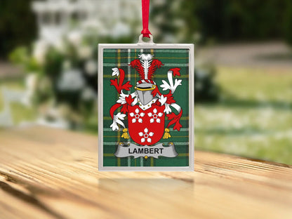 Lambert Family Crest Personalized Ornament product