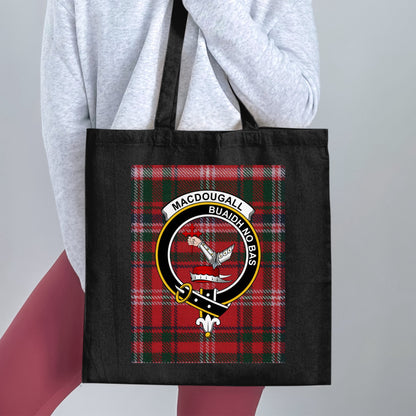 Clan MacDougall Scottish Crest Tartan Tote Bag - Living Stone Gifts