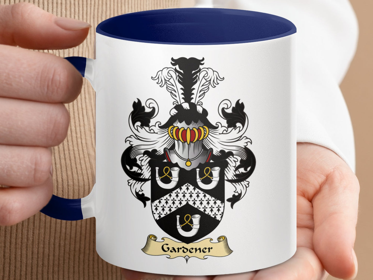 Clan Gardner Scottish coat of arms accent coffee Mug - Living Stone Gifts